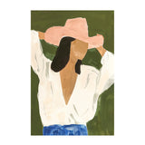 Faceless Cowgirl, By Lady Hana Wall Art Gioia-Local 40x60cm Framed Canvas Gold