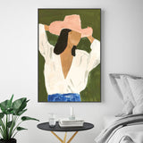Faceless Cowgirl, By Lady Hana Wall Art Gioia-Local