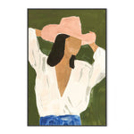 Faceless Cowgirl, By Lady Hana Wall Art Gioia-Local 40x60cm Framed Canvas Black