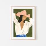 Faceless Cowgirl, By Lady Hana Wall Art Gioia-Local 40x60cm Framed Poster Black