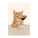 Ginger Cat With Espresso Martini Cocktail, By Plus X Studio Wall Art Gioia-Local 40x60cm Framed Canvas Gold