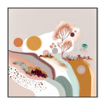 Happy Hills, By Bella Eve Wall Art Gioia-Local 50x50cm Framed Canvas Black