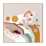 Happy Hills, By Bella Eve Wall Art Gioia-Local 50x50cm Framed Canvas Oak