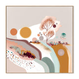 Happy Hills, By Bella Eve Wall Art Gioia-Local 50x50cm Framed Canvas Oak