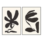Jasmine and Lily, Set of 2, By Andelle Art Wall Art Gioia-Local 40x60cm Framed Canvas Black