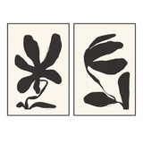 Jasmine and Lily, Set of 2, By Andelle Art Wall Art Gioia-Local 40x60cm Framed Canvas Black