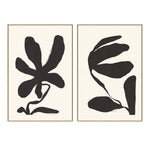 Jasmine and Lily, Set of 2, By Andelle Art Wall Art Gioia-Local 40x60cm Framed Canvas Oak