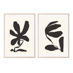 Jasmine and Lily, Set of 2, By Andelle Art Wall Art Gioia-Local 40x60cm Framed Poster Black