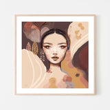 Kaori, By Bella Eve Wall Art Gioia-Local 50x50cm Framed Poster Black