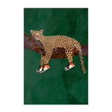Leopard Chill, By Sarah Manovski Wall Art Gioia-Local 40x60cm Framed Canvas Gold