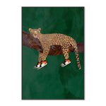 Leopard Chill, By Sarah Manovski Wall Art Gioia-Local 40x60cm Framed Canvas Black