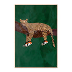 Leopard Chill, By Sarah Manovski Wall Art Gioia-Local 40x60cm Framed Canvas Oak