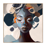 Martha, By Bella Eve Wall Art Gioia-Local 50x50cm Framed Canvas Oak