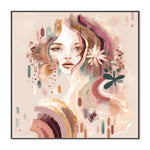 May, By Bella Eve Wall Art Gioia-Local 50x50cm Framed Canvas Black
