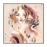 May, By Bella Eve Wall Art Gioia-Local 50x50cm Framed Canvas Black