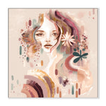 May, By Bella Eve Wall Art Gioia-Local 50x50cm Framed Canvas White