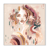 May, By Bella Eve Wall Art Gioia-Local 50x50cm Framed Canvas White