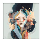 Minnie, By Bella Eve Wall Art Gioia-Local 50x50cm Framed Canvas Black