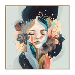 Minnie, By Bella Eve Wall Art Gioia-Local 50x50cm Framed Canvas Oak