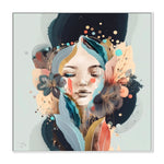 Minnie, By Bella Eve Wall Art Gioia-Local 50x50cm Framed Canvas White