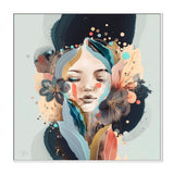 Minnie, By Bella Eve Wall Art Gioia-Local 50x50cm Framed Canvas White