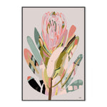 Modern Protea, By Inkheart Designs Wall Art Gioia-Local 40x60cm Framed Canvas Black