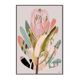 Modern Protea, By Inkheart Designs Wall Art Gioia-Local 40x60cm Framed Canvas Black