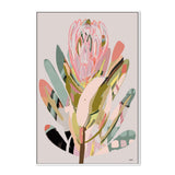 Modern Protea, By Inkheart Designs Wall Art Gioia-Local 40x60cm Framed Canvas White