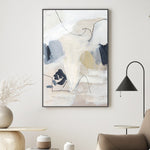 Neutral Abstract Navy, By Pamela Munger Wall Art Gioia-Local
