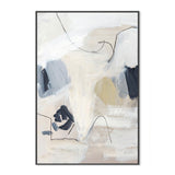 Neutral Abstract Navy, By Pamela Munger Wall Art Gioia-Local 40x60cm Framed Canvas Black