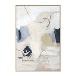 Neutral Abstract Navy, By Pamela Munger Wall Art Gioia-Local 40x60cm Framed Canvas Oak