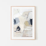 Neutral Abstract Navy, By Pamela Munger Wall Art Gioia-Local 40x60cm Framed Poster Black