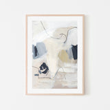 Neutral Abstract Navy, By Pamela Munger Wall Art Gioia-Local 40x60cm Framed Poster Black