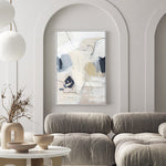 Neutral Abstract Navy, By Pamela Munger Wall Art Gioia-Local