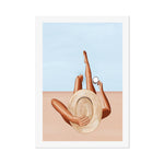 Poolside Girl, By Ivy Green Illustrations Wall Art Gioia-Local 40x60cm Framed Canvas Gold