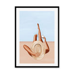 Poolside Girl, By Ivy Green Illustrations Wall Art Gioia-Local 40x60cm Framed Canvas Black