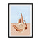 Poolside Girl, By Ivy Green Illustrations Wall Art Gioia-Local 40x60cm Framed Canvas Black