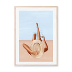 Poolside Girl, By Ivy Green Illustrations Wall Art Gioia-Local 40x60cm Framed Poster Black