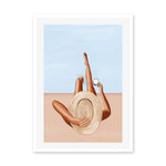 Poolside Girl, By Ivy Green Illustrations Wall Art Gioia-Local 40x60cm Framed Canvas White