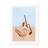 Poolside Girl, By Ivy Green Illustrations Wall Art Gioia-Local 40x60cm Framed Canvas White