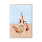 Poolside Girl, By Ivy Green Illustrations Wall Art Gioia-Local 40x60cm Framed Canvas Oak