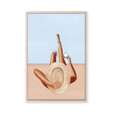 Poolside Girl, By Ivy Green Illustrations Wall Art Gioia-Local 40x60cm Framed Canvas Oak