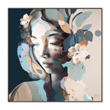 Ex Display - Precious 80cm x 80cm Framed Canvas - Black Frame Wall Art Gioia-Local