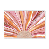 Rising Sun, Bold Earthly Tones, By Bri Chelman Wall Art Gioia-Local 40x60cm Framed Canvas White