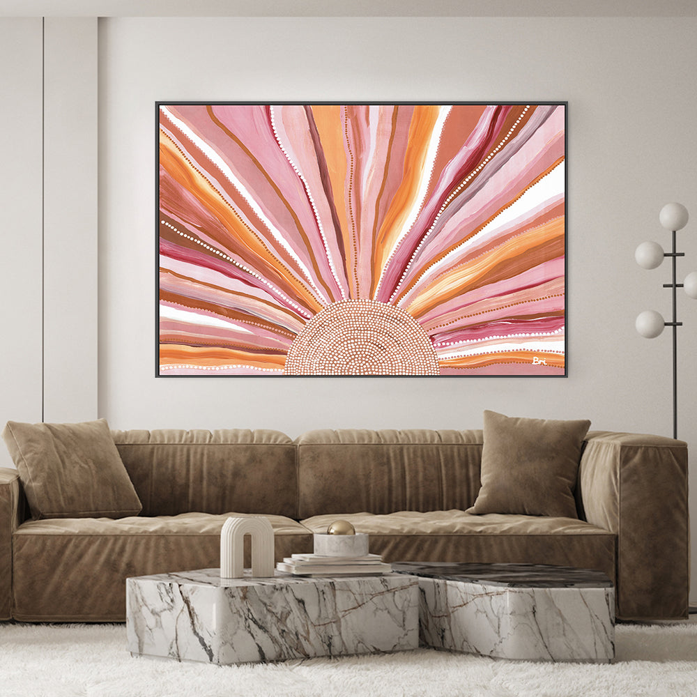 Rising Sun, Bold Earthly Tones, By Bri Chelman Wall Art Gioia-Local