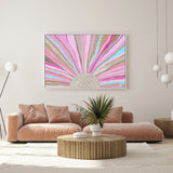 Rising Sun, Bold Pink Tones, By Bri Chelman Wall Art Gioia-Local