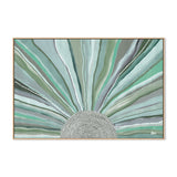 Rising Sun, Green Tones, By Bri Chelman Wall Art Gioia-Local 40x60cm Framed Canvas Oak