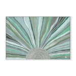 Rising Sun, Green Tones, By Bri Chelman Wall Art Gioia-Local 40x60cm Framed Canvas White