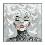 Set Me Free, By Bella Eve Wall Art Gioia-Local 50x50cm Framed Canvas Oak