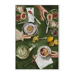 Ex Display - Tea O'Clock, By Ekaterina Zagorska 60cm x 90cm Framed Canvas - White Frame Wall Art Gioia-Local